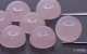 Kwarc różowy kaboszon okrągły fi 8 mm